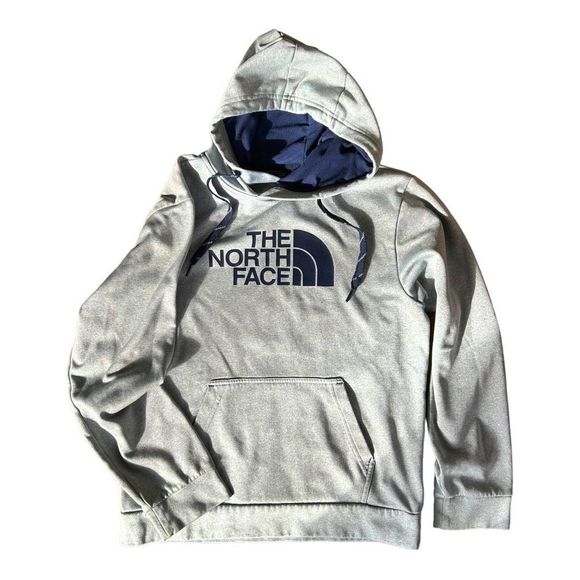 New The North Face Half Dome Hoodie Pullover Gray Navy Blue Logo Pocket  Mens S www.imisca.jp